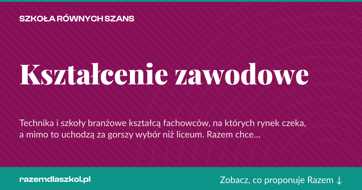 Karta social do udostępnienia: Kształcenie zawodowe